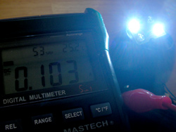LEDランタンの電流測定