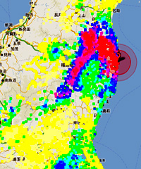 福島県ならびに近県の放射線量マップ